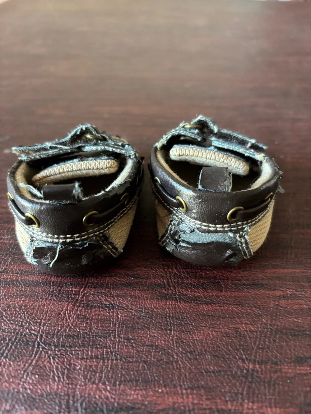 Baby Moccasin Loafers in Dark Brown with Velcro Strap